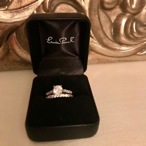 Edwin Pearl cz ring set